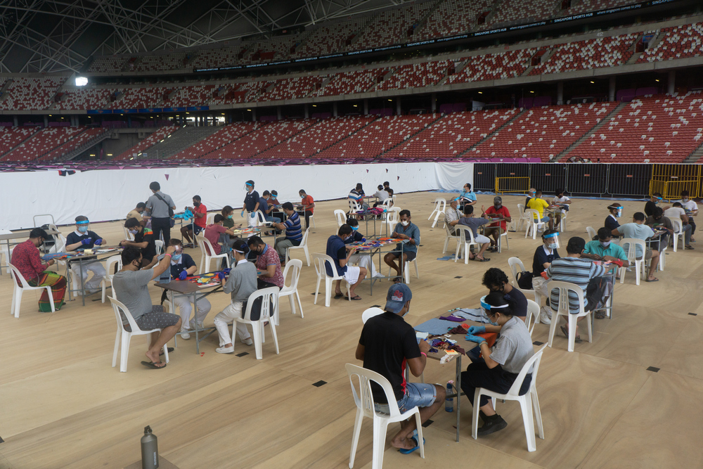 The event is held at a spacious venue with good ventilation. (Photo by Bernard Ng Jia Han) 